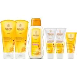 Weleda Καλέντουλας Κρέμα Για Αλλαγή Πάνας 2x75ml + Προσώπου 50ml + Γαλάκτωμα Σώματος 200ml + Σαμπουάν & Αφρόλουτρο 2x200ml