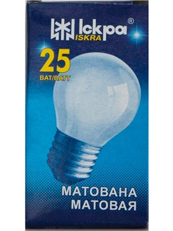 Iskra Λάμπα Σφαιρική Ε27/25W Γάλακτος