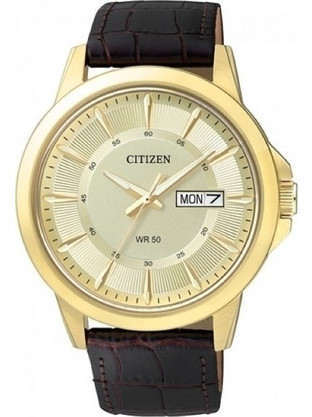 Citizen Ανδρικό Ρολόι με Μαύρο Δερμάτινο Λουράκι BF2013-05PE