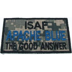 King Arms ISAF Apache Blue Embroidery Patch - ACU