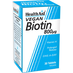 Health Aid Biotin 800μg 30 Ταμπλέτες