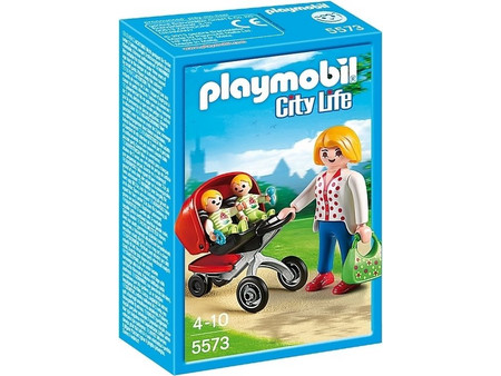 Playmobil City Life Μαμά με Δίδυμα & Καροτσάκι για 4-10 Ετών 5573