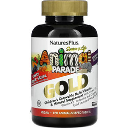 Nature's Plus Animal Parade Gold Assorted Cherry Orange & Grape 60 Ζελεδάκια