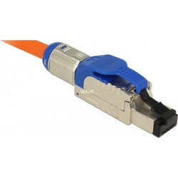 DELOCK RJ45 CONNECTOR ASSEMBLED IN THE FIELD CAT.8 METAL BLUE