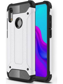 Tough Armor Υβριδική Θήκη Σιλικόνης TPU σε Συνδυαμό με Πλαστικό για Huawei Huawei Y6 (2019) / Y6 Prime (2019) / Honor 8A - Λευκό