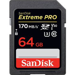 Sandisk Extreme Pro SDXC 64GB Class 10 U3 V30 UHS-I 170MB/s (Photo)