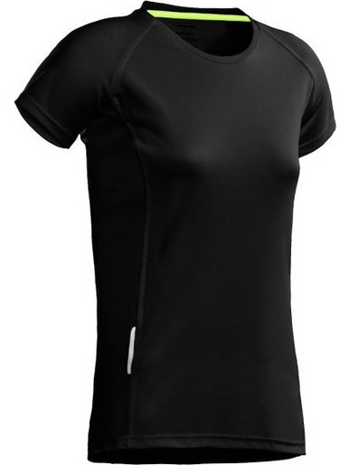 Santino Running T-shirt Ladies Black San-BL-L