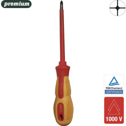 Κατσαβίδι Ηλεκτρολόγων Σταυρός PH1 x 100mm με μόνωση έως 1000V DAH1 Mota Spain