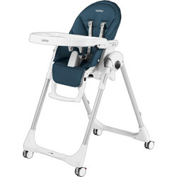 Peg Perego Prima Pappa Follow Me Αναδιπλούμενο Καρεκλάκι Φαγητού με Ροδάκια Petrolio