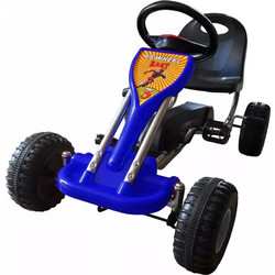 vidaXL Ποδοκίνητο Παιδικό Go Kart Μονοθέσιο με Πετάλια Μπλε 90254