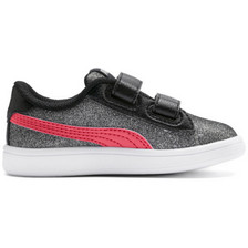 Puma Smash V2 Glitz Glam PS Παιδικά Sneakers Ασημί 367380-10