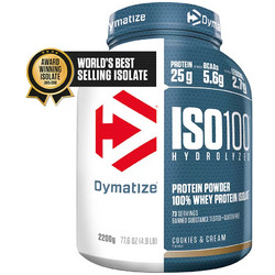 Dymatize ISO100 Hydrolyzed Cookies & Cream Πρωτεΐνη Ορού Γάλακτος Γράμμωσης Χωρίς Λακτόζη 2.2kg