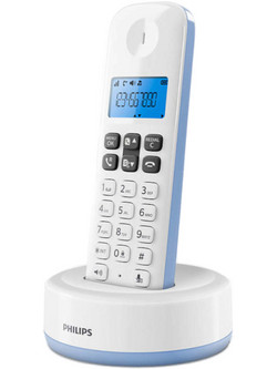 Philips D1611S Ασύρματο Τηλέφωνο με Ανοιχτή Ακρόαση Μπλε Λευκό