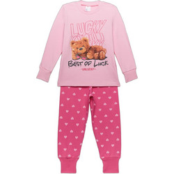 Pretty Baby Lucky Παιδική Πιτζάμα Βαμβακερή Χειμωνιάτικη Ροζ Φούξια 64876