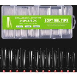 Soft Gel Extra Long Ballerina Tips Νυχιών 240τμχ