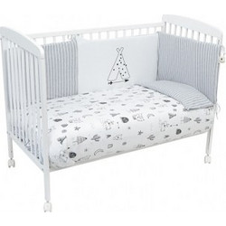 BimbiDreams Indian Σετ Κούνιας Grey 3τμχ