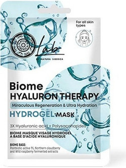 Natura Siberica Biome Hyaluron Therapy Hydrogel Sheet Μάσκα Προσώπου για Ενυδάτωση με Υαλουρονικό 1τμχ