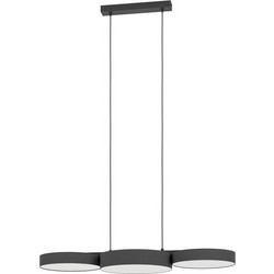 Eglo Barbano-Z Κρεμαστό Φωτιστικό Οροφής Τρίφωτο LED με Ρυθμιζόμενο Λευκό Φως Μαύρο 900854