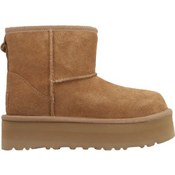 UGG Classic Mini Platform Παιδικά Μποτάκια Ταμπά Suede με Γούνα 1143700K-CHE