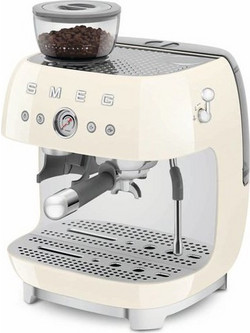 Smeg 50s Style EGF03CREU Αυτόματη Μηχανή Espresso 1650W 20bar με Μύλο