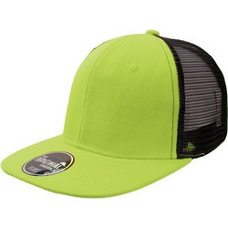 Atlantis Headwear Snap Mesh Ανδρικό Καπέλο Jockey με Δίχτυ Snapback Υφασμάτινο Μαύρο/Lime 846
