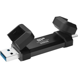 Silicon Power DS72 500GB USB Stick 3.2 Gen 2 με USB-A & USB-C Μαύρο