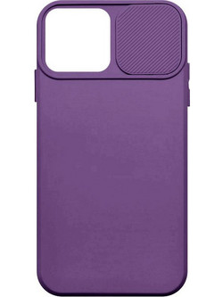 Powertech Camshield Soft Back Cover Purple (iPhone 15 Pro Max)