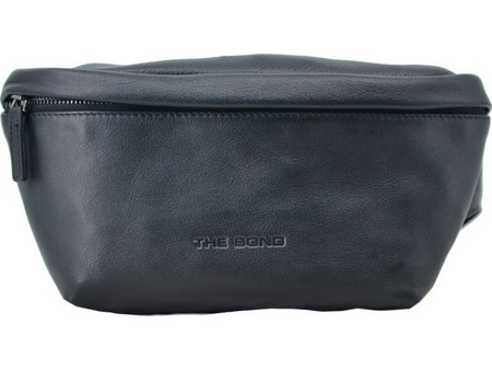 Leather 100 Ανδρικό Τσαντάκι Μέσης Δερμάτινο Μαύρο 60-BAG-1457-1
