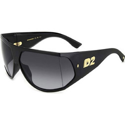Dsquared2 D20124S 2M2/9O Γυναικεία Γυαλιά Ηλίου Oversized Κοκάλινα Μαύρα με Μαύρο Degradee Φακό