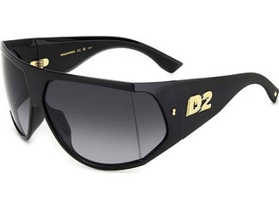 Dsquared2 D20124S 2M2/9O Γυναικεία Γυαλιά Ηλίου Oversized Κοκάλινα Μαύρα με Μαύρο Degradee Φακό