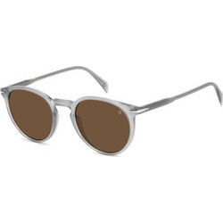 David Beckham DB1139 KB770 Ανδρικά Γυαλιά Ηλίου Στρογγυλά Κοκάλινα Διαφανή με Καφέ Polarized Φακό