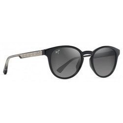 Maui Jim GS636-14 Ανδρικά Γυαλιά Ηλίου Στρογγυλά Μαύρα με Μαύρο Polarized Φακό