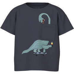 Name It Παιδικό T-Shirt Κοντομάνικο Ανθρακί 13228217