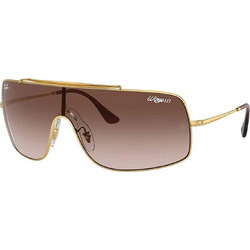 Ray-Ban RB3897 001/13 Ανδρικά Γυαλιά Ηλίου Μάσκα Μεταλλικά Χρυσά με Καφέ Degradee Φακό