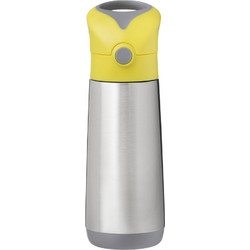 B.Box Lemon Sherbet Παιδικό Μπουκάλι Θερμός Ανοξείδωτο BPA Free με Καλαμάκι Κίτρινο Ασημί 500ml