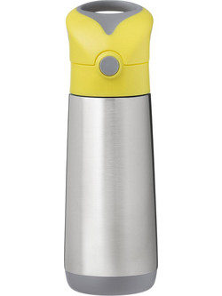 B.Box Lemon Sherbet Παιδικό Μπουκάλι Θερμός Ανοξείδωτο BPA Free με Καλαμάκι Κίτρινο Ασημί 500ml
