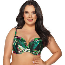 Ava Bikini Top με Ενίσχυση Floral Πράσινο SK201MAXI