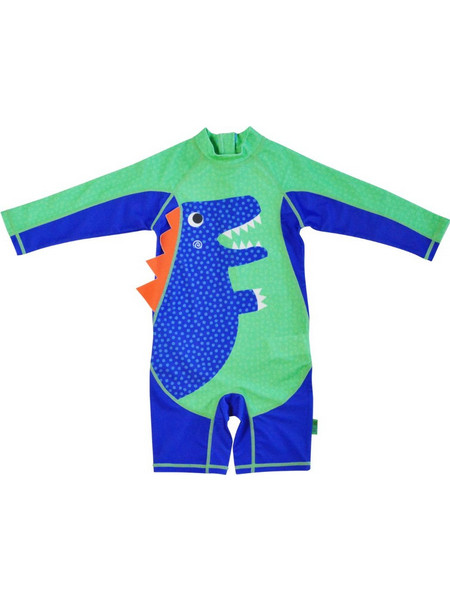 Zoocchini Dinosaur Αντηλιακό UV Βρεφικό Μαγιό Ολόσωμο για Αγόρι Πράσινο Royal Blue ZOO12417
