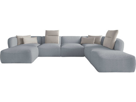 PoliHome Canada XL Γωνιακός Καναπές Δεξιά Γωνία Γαλάζιος 382x236x75cm 162765779
