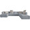 PoliHome Canada XL Γωνιακός Καναπές Δεξιά Γωνία Γαλάζιος 382x236x75cm 162765779