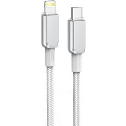 XO NB-Q250A Braided USB-C to Lightning Cable 27W 1m White