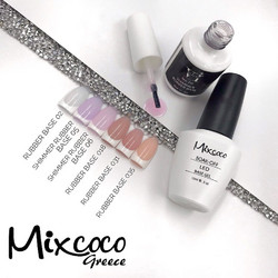Mixcoco 003 Light Pink Rubber Base Ημιμόνιμο Βερνίκι Νυχιών 15ml