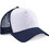 Beechfield Καπέλο Jockey με Δίχτυ Snapback Υφασμάτινο Λευκό Navy Μπλε B640