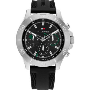 Tommy Hilfiger Bryan Ανδρικό Ρολόι Χρονογράφος με Μαύρο Καουτσούκ Λουράκι 1792111 Tommy Hilfiger Bryan Ανδρικό Ρολόι Χρονογράφος με Μαύρο Καουτσούκ Λουράκι 1792111