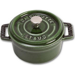 Staub Cocotte Γάστρα Χυτοσίδηρου Στρογγυλή Basil Green 10cm