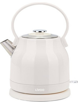 Livoo Retro DOD202C Cream Ανοξείδωτος Βραστήρας 1.5lt 2200W