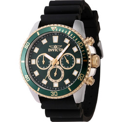 Invicta Pro Diver Ανδρικό Ρολόι Χρονογράφος με Μαύρο Καουτσούκ Λουράκι 46127