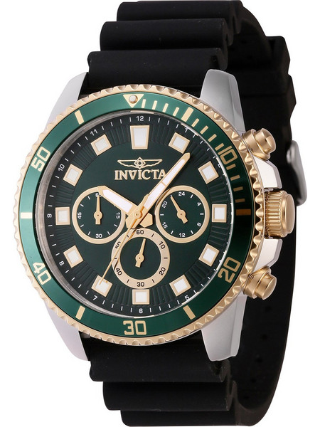 Invicta Pro Diver Ανδρικό Ρολόι Χρονογράφος με Μαύρο Καουτσούκ Λουράκι 46127