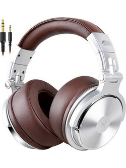 OneOdio Pro40 Ενσύρματα Ακουστικά Over Ear Ασημί Καφέ