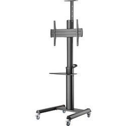 SBOX FS-446-2 Βάση Τηλεόρασης Δαπέδου Περιστρεφόμενη Τροχήλατη 37"-70" έως 50kg